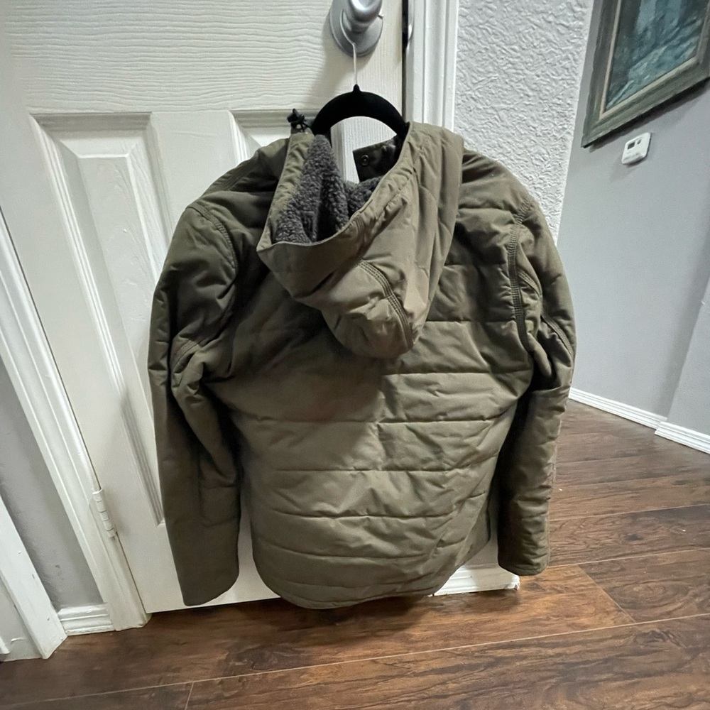 Army green carhartt coat